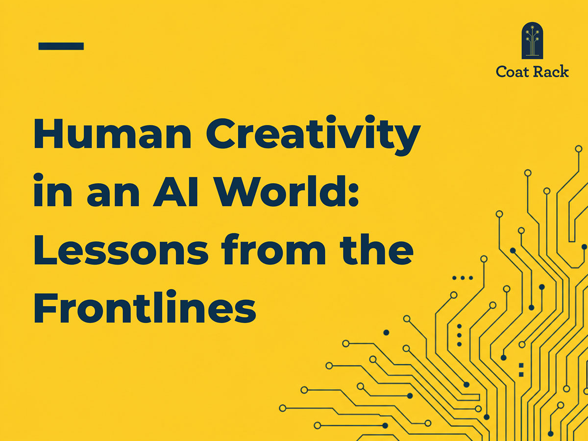 Human On Rack Human Creativity in an AI World: Lessons from the Frontlines | Coat Rack