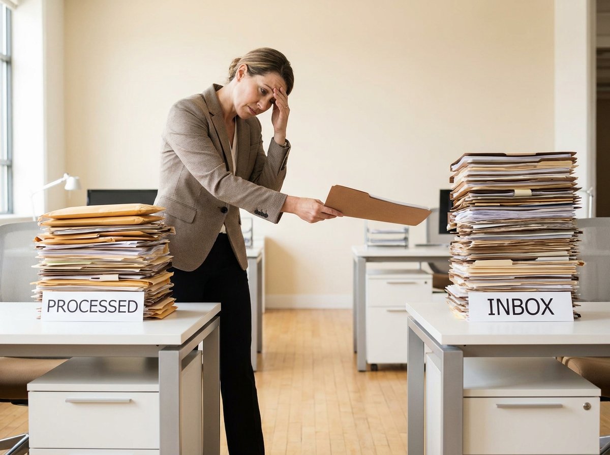 Person acting as bridge connecting business systems through automation